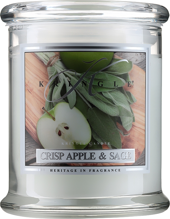 Ароматична свічка в банці - Kringle Candle Crisp Apple and Sage — фото N1