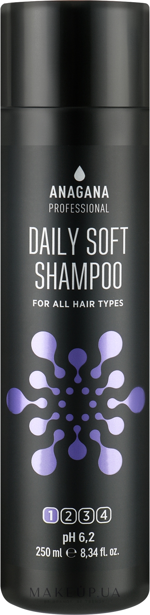 Шампунь "Ежедневный мягкий" для всех типов волос - Anagana Professional Daily Soft Shampoo — фото 250ml