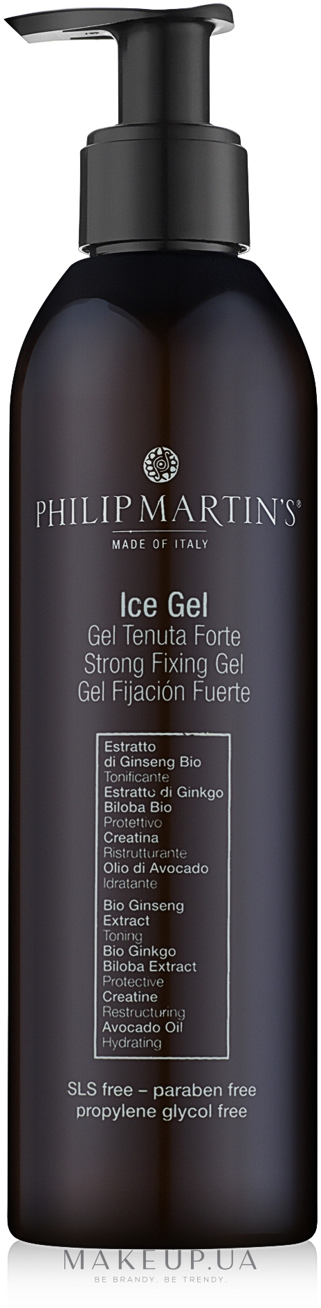 Охлаждающий гель для волос сильной фиксации - Philip Martin's Ice Gel Tenuta Forte  — фото 250ml