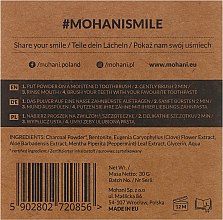 Отбеливающий зубной порошок - Mohani Smile Teeth Whitening Charcoal Powder — фото N3