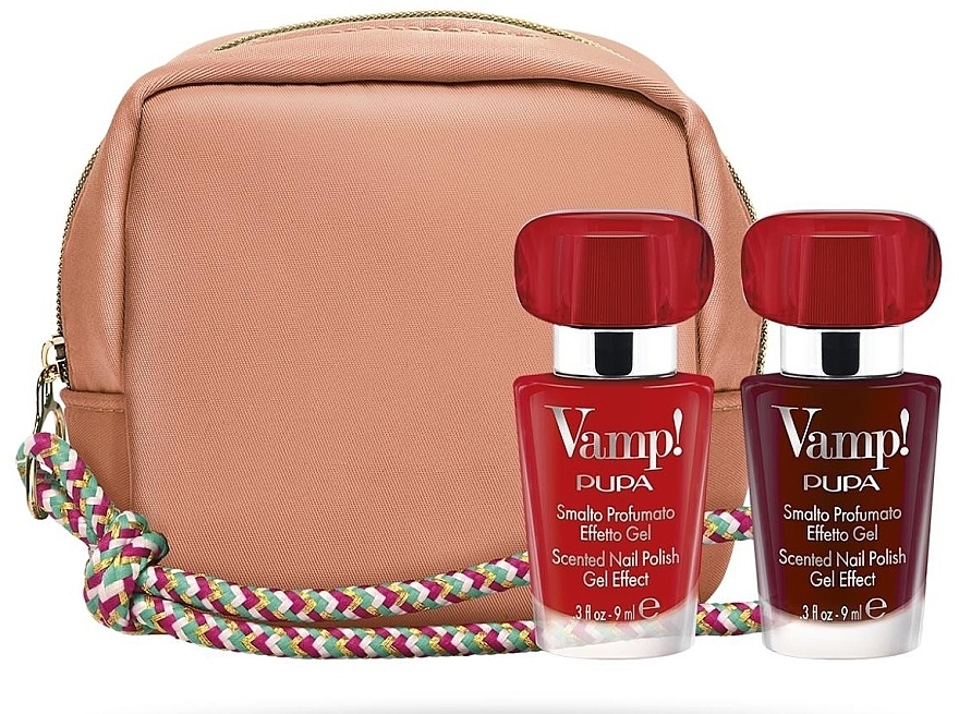 Набор - Pupa Vamp! 202 & 205 Nail Polish Kit (nail/polish/9mlx2 + bag) — фото N1