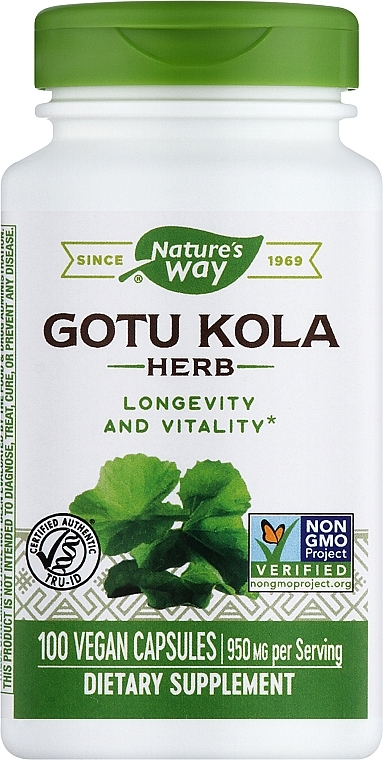 Пищевая добавка "Готу кола" - Nature's Way Gotu Kola Herb — фото N1