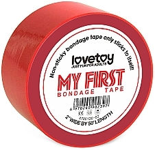 Парфумерія, косметика Стрічка для бандажа, червона - LoveToy My First Non-Sticky Bondage Tape