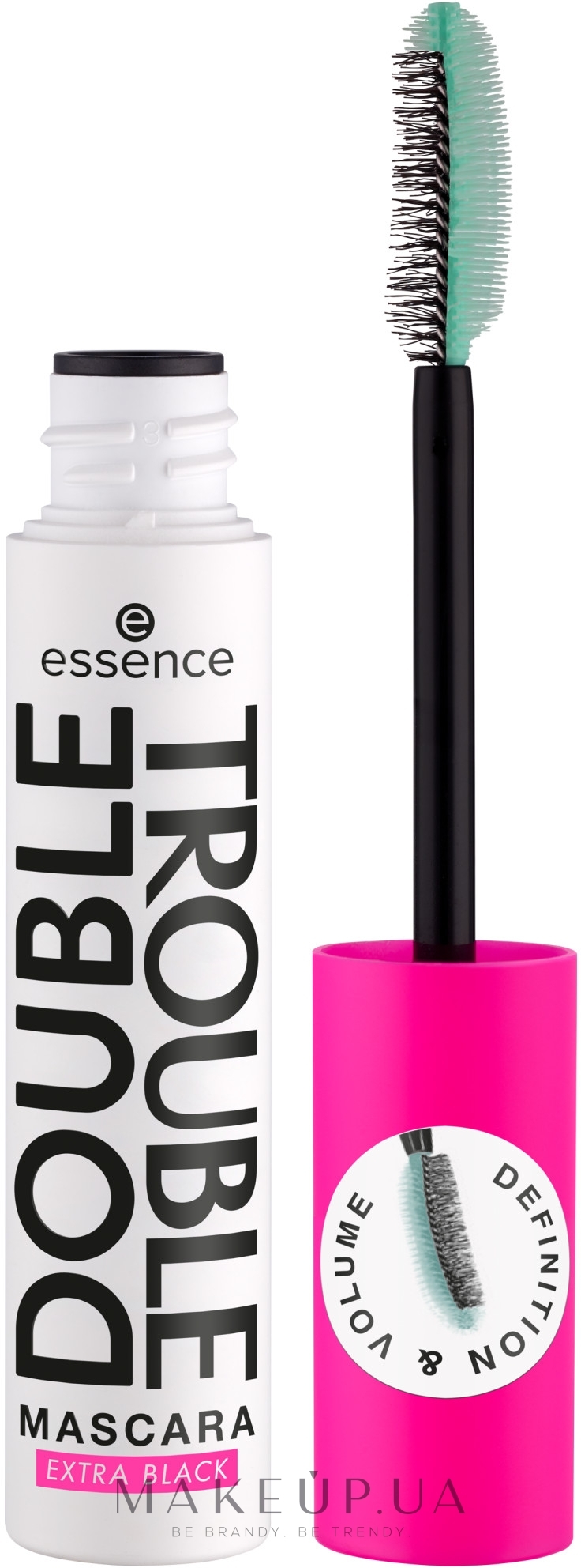 Тушь для ресниц - Essence Volumizing Mascara Double Trouble — фото Extra Black