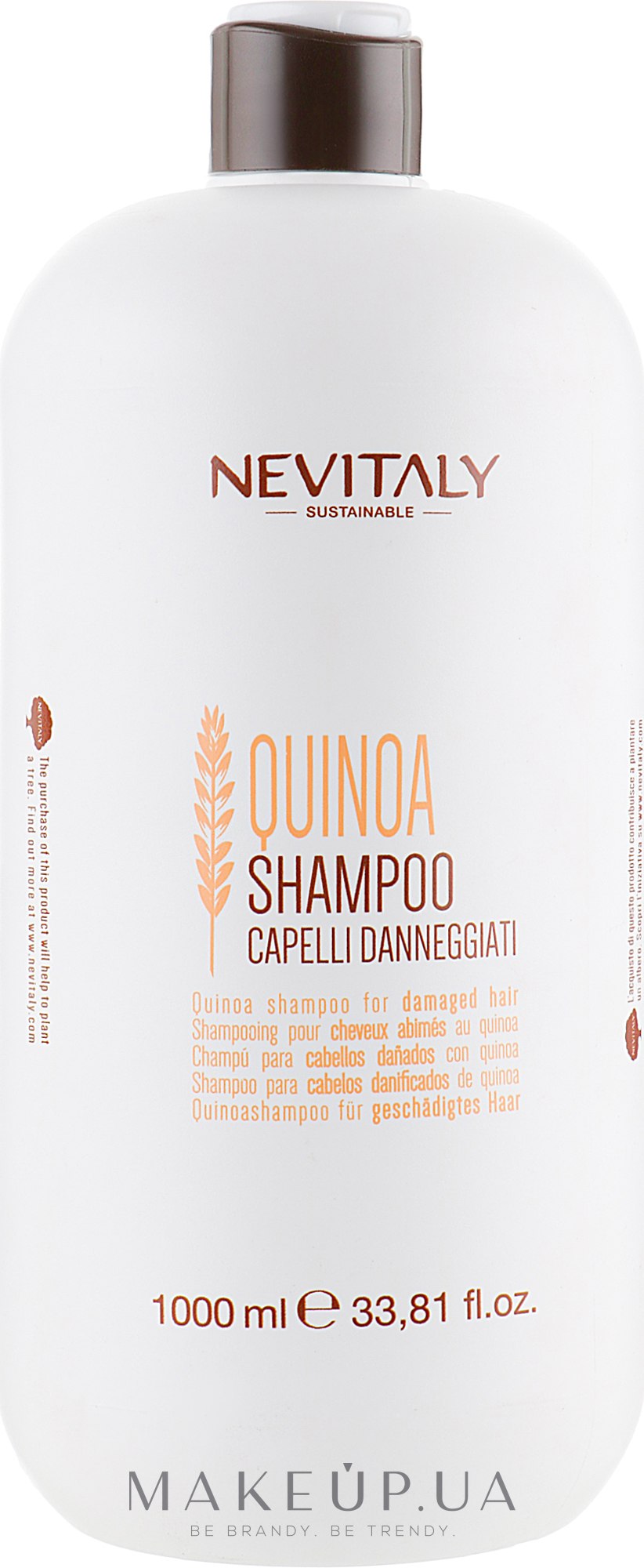 Деликатный шампунь с экстрактом органического киноа для поврежденных волос - Nevitaly  — фото 1000ml