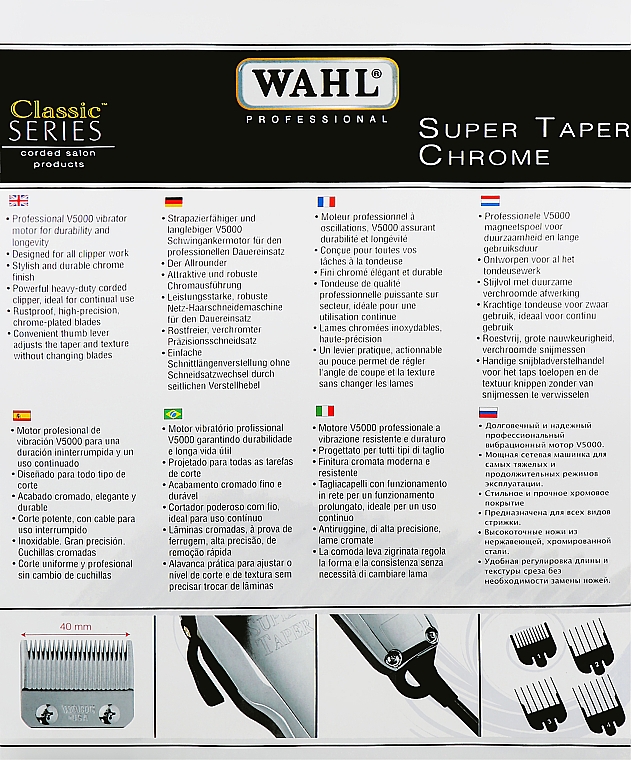 Tagliacapelli Chrome Super Taper Wahl