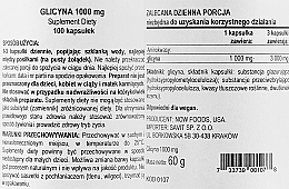 Амінокислота "Гліцин", 1000 мг - Now Foods Glycine — фото N2