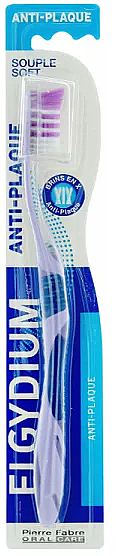 Зубная щетка "Анти-налет" мягкая, фиолетовая - Elgydium Anti-Plaque Soft Toothbrush — фото N1