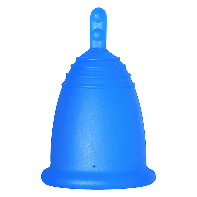 Менструальная чаша с ножкой, размер L, синяя - MeLuna Classic Menstrual Cup Stem — фото N1