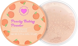Рассыпчатая пудра для лица персиковая - I Heart Revolution Loose Baking Powder Peach — фото N1