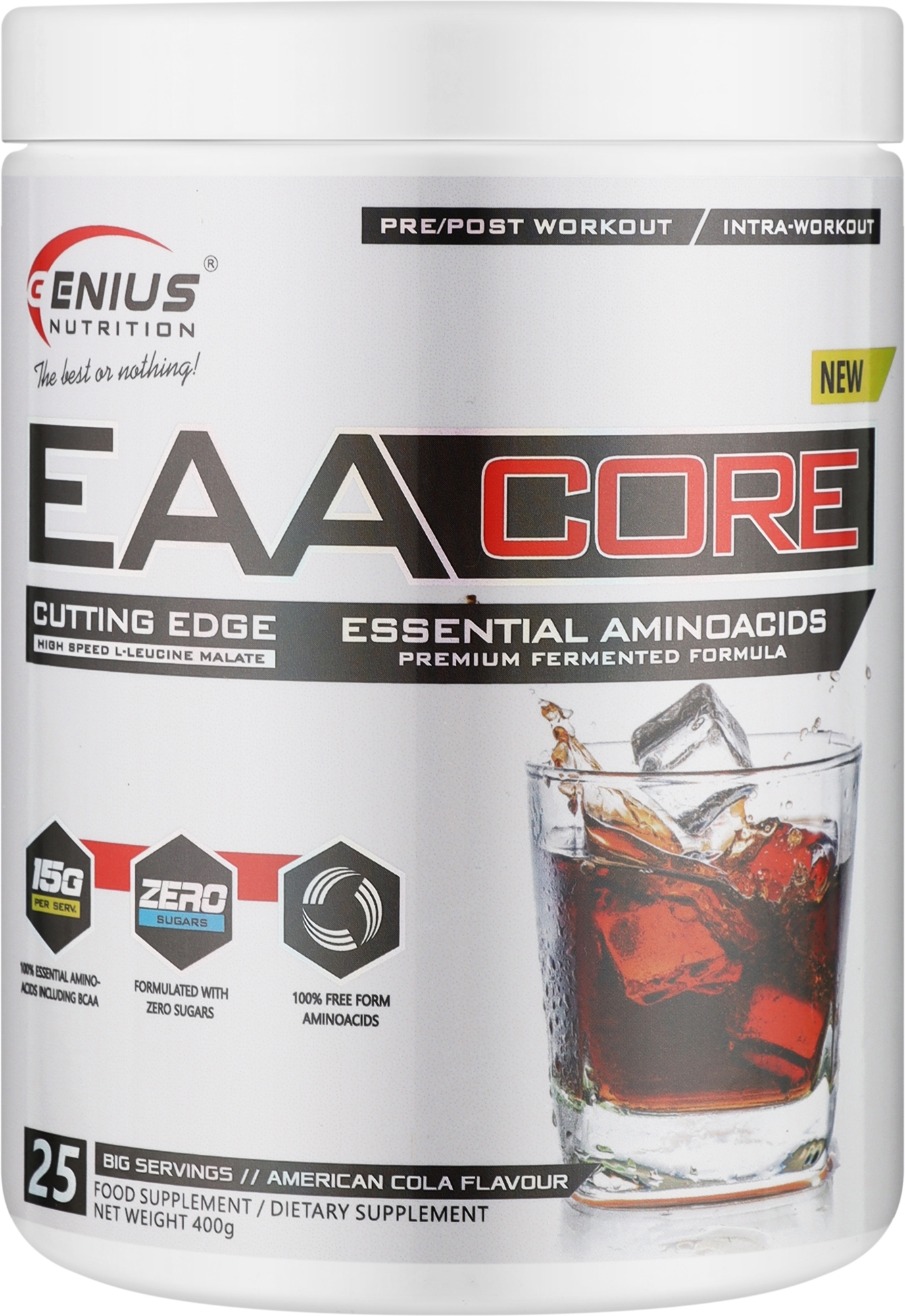 Комплекс амінокислот "EAACore", кола - Genius Nutrition Cola — фото 400g