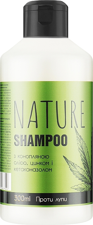 Шампунь против перхоти с конопляным маслом, цинком и кетаконазолом - Bioton Cosmetics Nature Shampoo