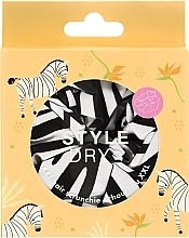 Резинка для волосся, зебра - Styledry XXL Scrunchie Dazzle Of Zebras — фото N2