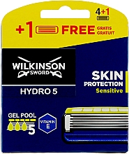 Духи, Парфюмерия, косметика Набор сменных лезвий, 5шт - Wilkinson Sword Hydro 5 Skin Protection Sensitive Vitamin E