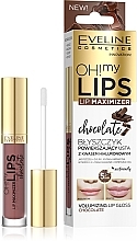Блеск для губ с эффектом увеличения "Шоколад" - Eveline Cosmetics OH! My Lips Lip Maximizer Chocolate — фото N1