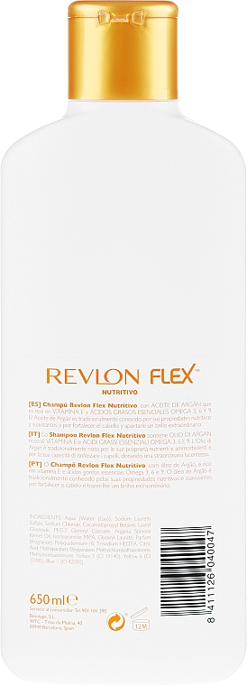 Шампунь для волосся - Revlon Flex Nourishing Argan Oil Shampoo — фото N2