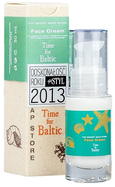 Крем для обличчя з екстрактом бурштину й морським колагеном "Час для Балтики" - Soap&Friends Time For Baltic Face Cream — фото N1