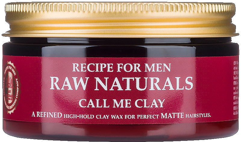 Воск для волос - Recipe For Men RAW Naturals Call Me Clay — фото N1