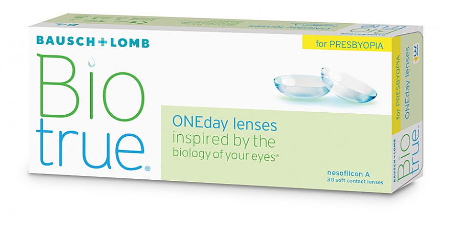 Одноденні лінзи контактні, 90 шт. - Bausch & Lomb Biotrue ONEday for Presbyopia High — фото N1