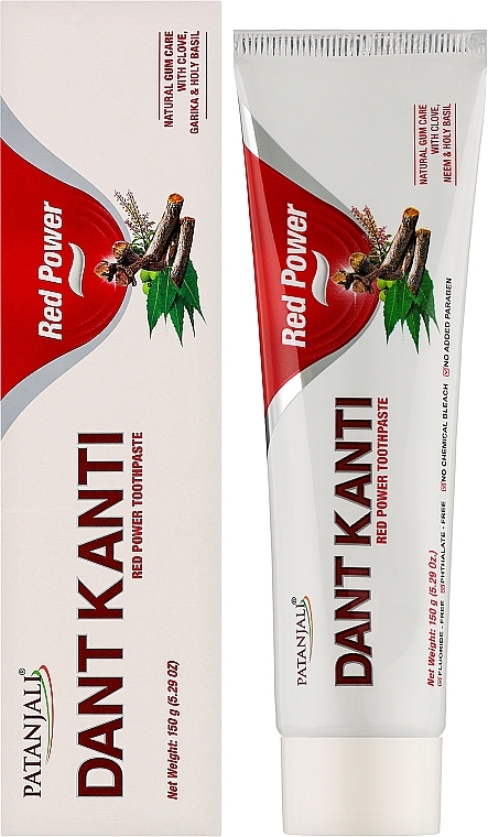 Зубна паста "Ред" - Patanjali Dant Kanti Red Toothpaste — фото N4