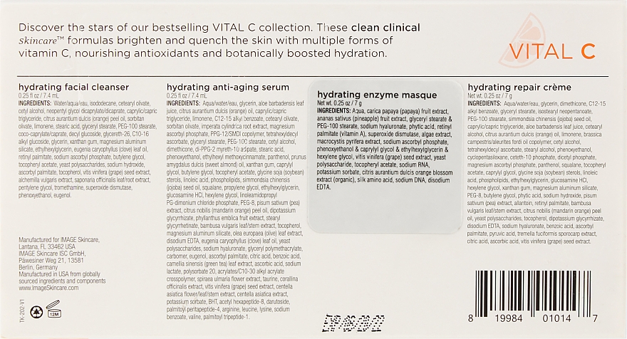 Набір - Image Skincare Vital C (f/mask/7.4ml + cleanser/7.4ml + f/cr/7.4ml + ser/7.4ml) — фото N7