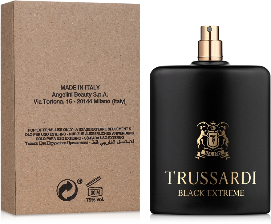 Trussardi Black Extreme - Туалетная вода (тестер без крышечки) — фото N2