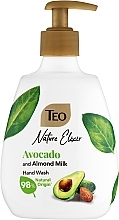 Жидкое мыло "Авокадо и миндаль" - Teo Nature Elixir Avokado And Almond Hand Wash — фото N2
