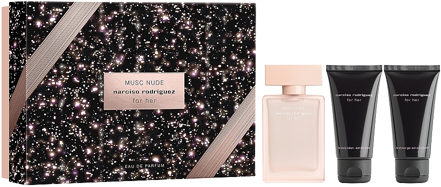 Narciso Rodriguez For Her Musc Nude - Набор (edp/50ml + b/lot/50ml + sh/gel/50ml) — фото N1