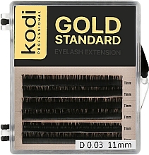 Духи, Парфюмерия, косметика УЦЕНКА Накладные ресницы Gold Standart D 0.03 (6 рядов: 11 mm) - Kodi Professional *