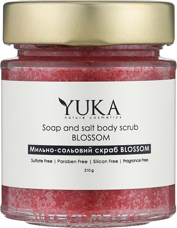Мильно-сольовий скраб для тіла - Yuka Soap And Salt Body Scrub "Blossom"