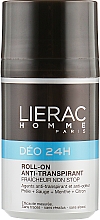 Духи, Парфюмерия, косметика Шариковый дезодорант - Lierac Homme DEO 24H Roll-On Anti-Transpirant