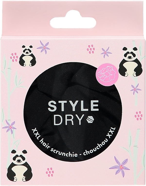Резинка для волос, черная - Styledry XXL Scrunchie After Dark — фото N2