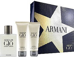 Духи, Парфюмерия, косметика Giorgio Armani Acqua Di Gio Pour Homme - Набор (edt/50ml + sh/gel/75ml + ash/balm/75ml)