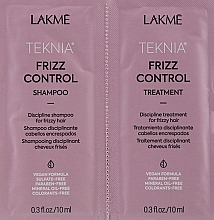 Набір пробників - Lakme Teknia Frizz Control (sh/10ml + treatment/10ml) — фото N2