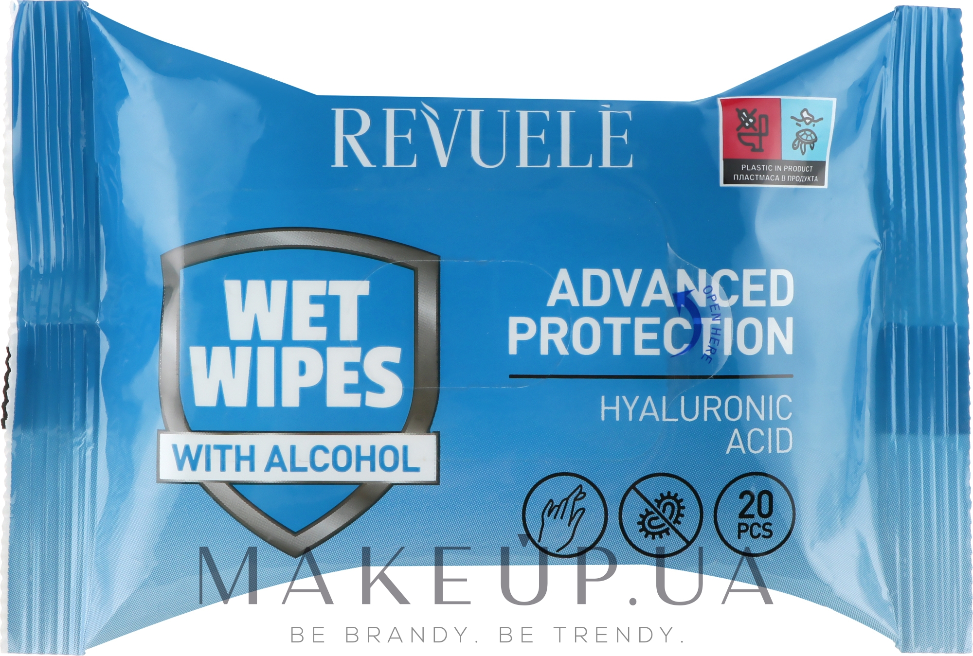 Вологі серветки з гіалуроновою кислотою - Revuele Advanced Protection Wet Wipes Hyaluronic Acid — фото 20шт
