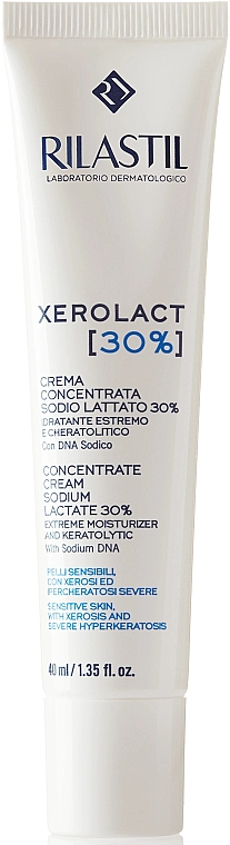 Концентрированный восстанавливающий крем с 30% лактатом натрия - Rilastil Xerolact 30% Cream Sodium Lactate — фото N1