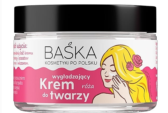 Розгладжувальний крем для обличчя "Троянда" - Baska Face Cream — фото N1