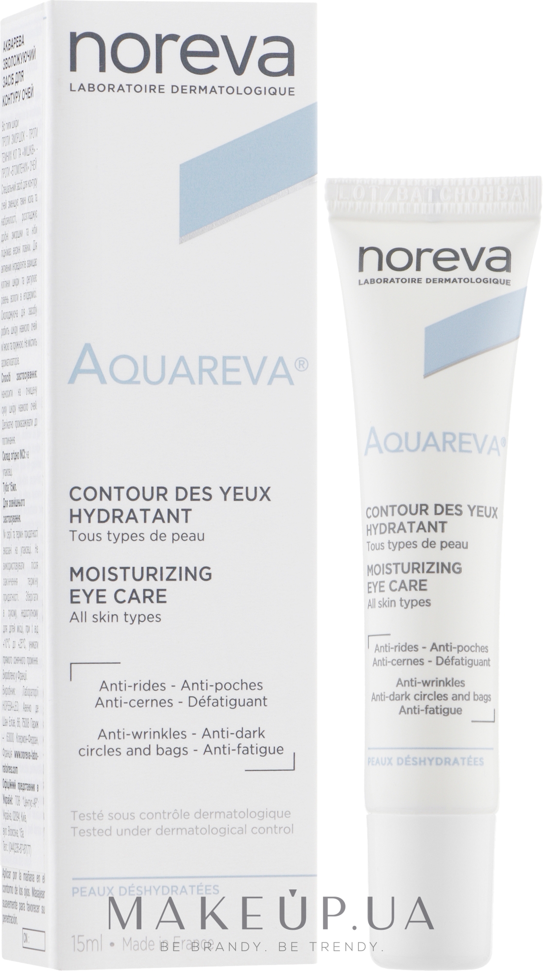 Увлажняющий уход для кожи вокруг глаз - Noreva Aquareva Moisturizing Eye Care — фото 15ml