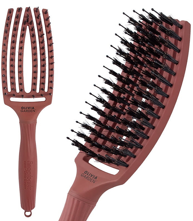 Щетка для волос - Olivia Garden Finger Brush Combo Chocolate — фото N2