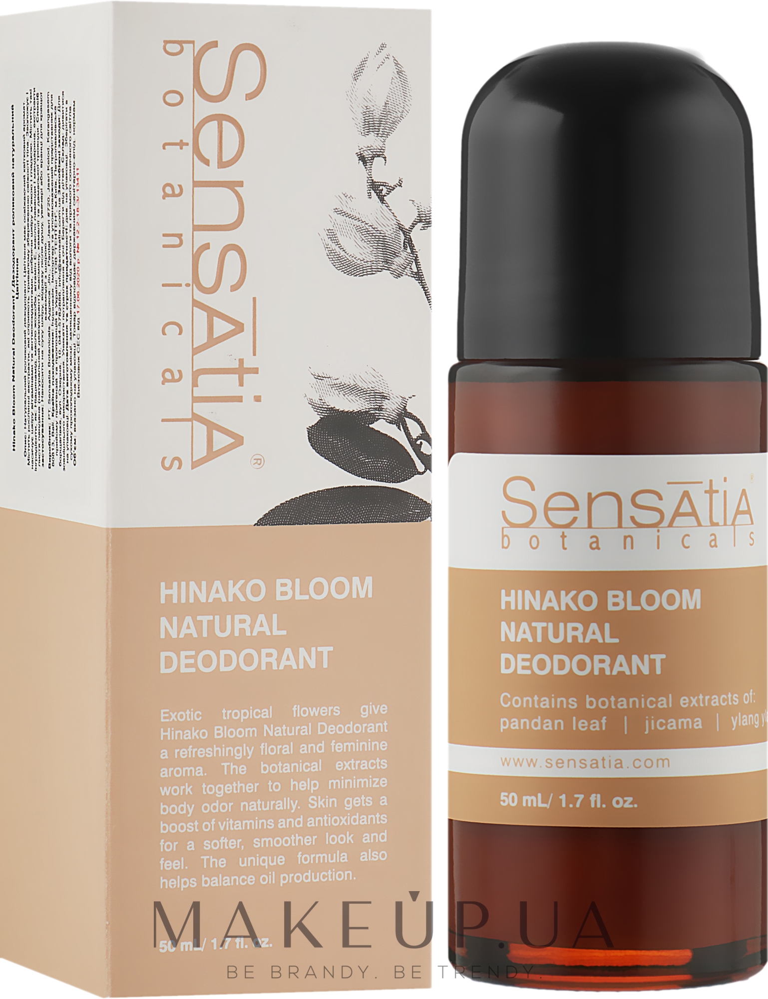 Дезодорант роликовий натуральный "Цветение" - Sensatia Botanicals Hinako Bloom Natural Deodorant — фото 50ml