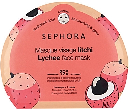 Парфумерія, косметика Тканинна маска для обличчя "Лічі" - Sephora Colorful Face Mask