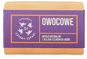 Натуральне фруктове мило з маслом ожини - Cztery Szpaki Natural Fruit Soap With Blackberry Oil — фото N1