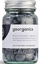 Таблетки для полоскання порожнини рота "Активоване вугілля" - Georganics Mouthwash Tablets Activated Charcoal — фото N1