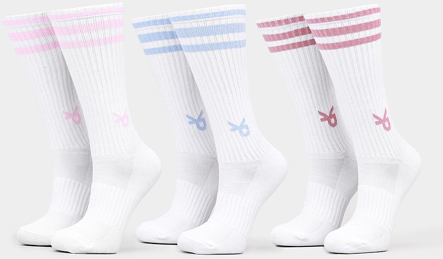 Носки высокие для женщин "Women's Socks KP Sport 3-Pack", 3 пары, белые - Keyplay — фото N1
