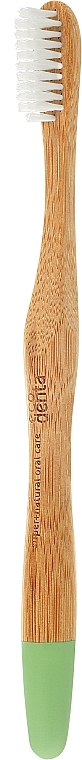 Бамбукова зубна щітка, м'яка, салатова - Ecodenta Bamboo Toothbrush Soft — фото N1