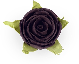 Резинка для волосся ручної роботи "Коричнева троянда", маленька - Katya Snezhkova — фото N1