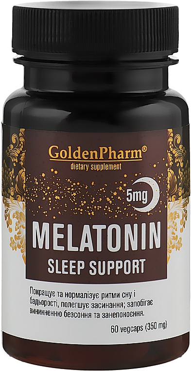 Диетическая добавка "Мелатонин", 5 мг - Голден Фарм Melatonin Sleep Support