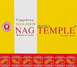 Парфумерія, косметика Пахощі конуси "Храм" - Vijayshree Golden Nag Templ Incense Cones