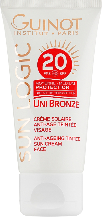 Антивозрастной тонирующий крем от солнца - Guinot Uni Bronze Anti-Ageing Tinted Sun Cream SPF20 — фото N1