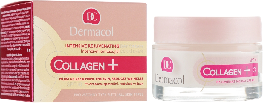 Денний крем для обличчя - Dermacol Collagen+ Intensive Rejuvenating Day Cream SPF10